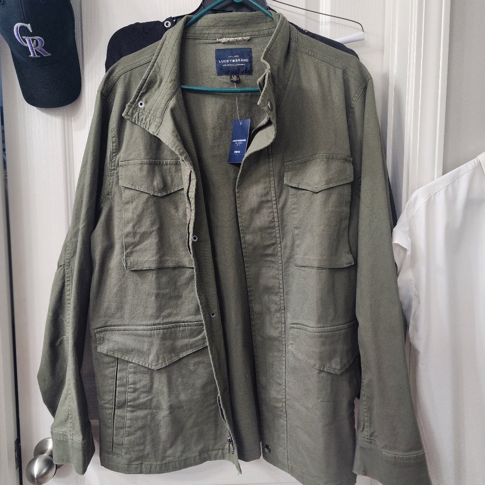 Lucky Brand Olive Military Field Jacket